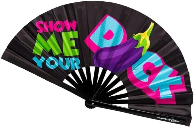 Kandies World UV Reactive Custom Festival Folding Hand Fan by KandiesWorld