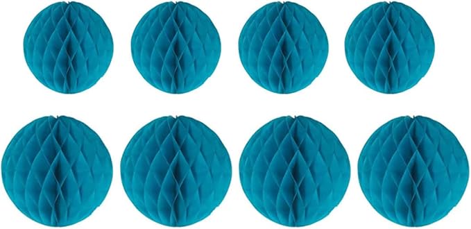 8pc Honeycomb Balls Party Decorations 8'' 10'' Tissue Paper Pom Poms Flower by Yangeey