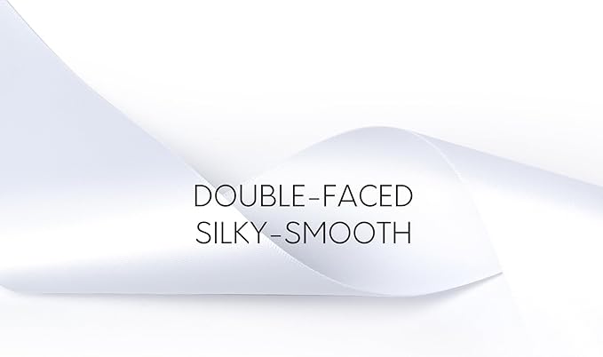 White Satin Ribbon 2.5 Inch Double-Faced Ribbons 25 Yards - Image 3