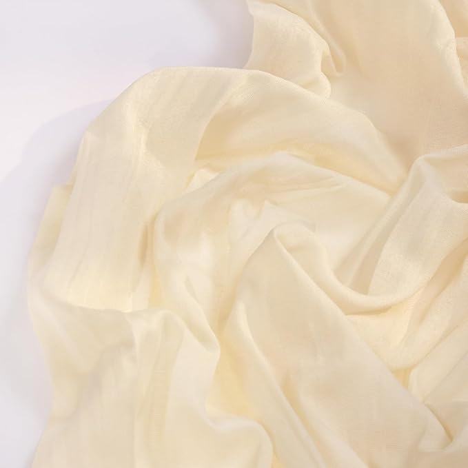 Beige Cheesecloth Table Runner 6 Pack Fall Table Runners 120 Inches Boho Gauze - Image 3