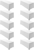 Surmente 10 Pack White Rectangle Tablecloth 90 x 132-inch Rectangular Polyester by Surmente