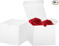 Bonfasvo Gift Boxes 30 Pack 4x4x4 inches White Fold Kraft Paper Boxes by Bonfasvo