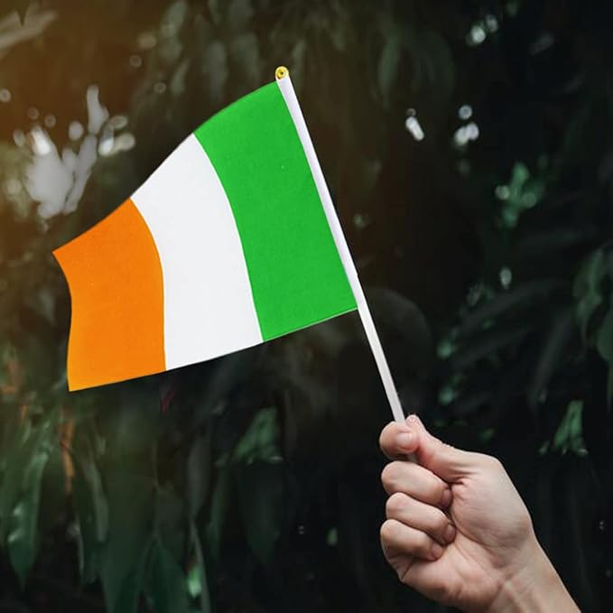 Ireland Flag Irish Flag, Small Mini Handheld Ireland Flags on Stick - Image 6