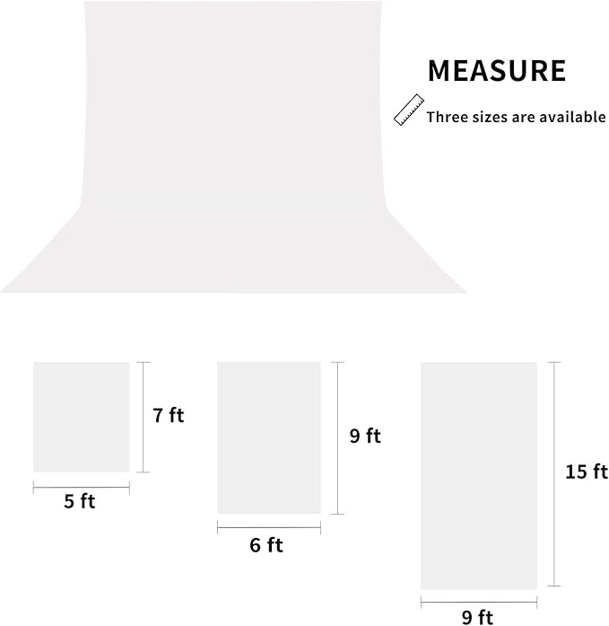 ISSUNTEX 6X9 ft Background Muslin Backdrop, Photo Studio, Collapsible High - Image 6