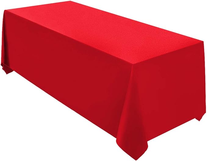 Surmente Red Tablecloth 90 x 132-inch Rectangular Polyester Table Cloth by Surmente