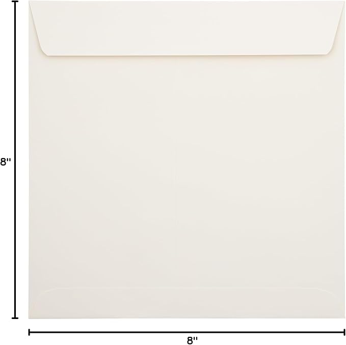 LUXPaper Square Invitation Envelopes | Peel & Press | 8" x 8" | Natural | 70lb. - Image 9