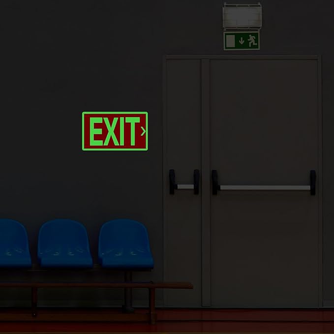 10 Pcs Glow in the Dark Exit Signs - Image 4