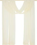 SHERWAY 2 Panels 30Ft Extra Long Chiffon Arch Drapes by SHERWAY