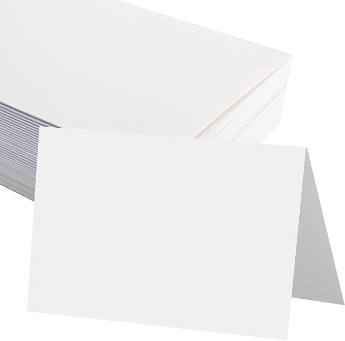 50 Pack 5x7 Blank Cardstock Paper, Thick Folded Heavy Cardstock by JagerGreen