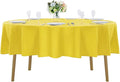 90 inch Round Tablecloth Washable Polyester Table Cloth Decorative Table Cover by Cupuamon