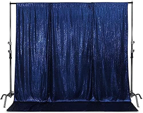 Poise3EHome 7Ft x 7Ft Navy Blue Sequin Backdrop, Glitter Thick Satin Sequin - Image 9