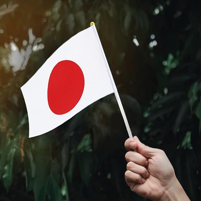 Japan Flag Japanese Flag, Small Mini Handheld Japan Flags on Stick - Image 6