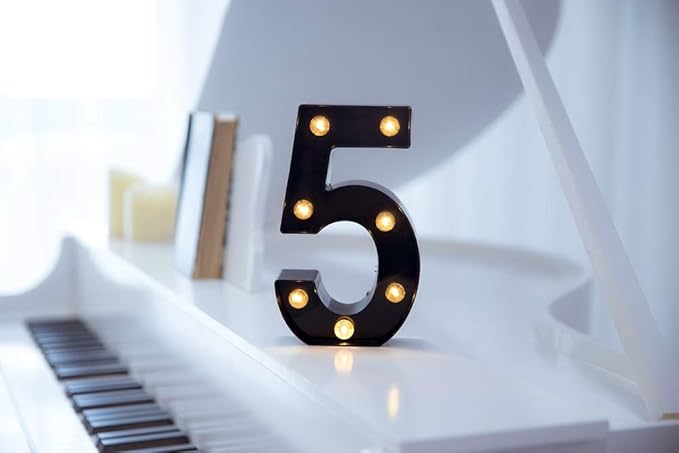 Foaky Black LED Marquee Number Lights Sign Light Up Marquee Number Lights Sign - Image 2
