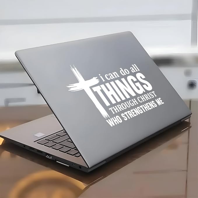 I Can Do All Things Through Christ Vinyl Decal 7x4.5in – Bible Verse Sticker - Image 4