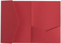 20 PCS Red Tri-fold Laser Cut Wedding Invitation Pockets by FEIYI