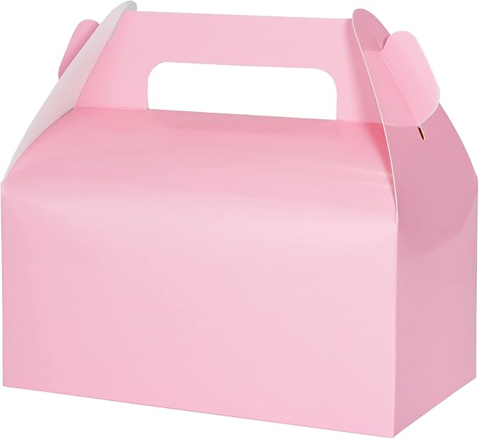 UnicoPak 30 Pack Pink Gable Treat Boxes, Party Favor Boxes, Candy Gift Boxes by UnicoPak