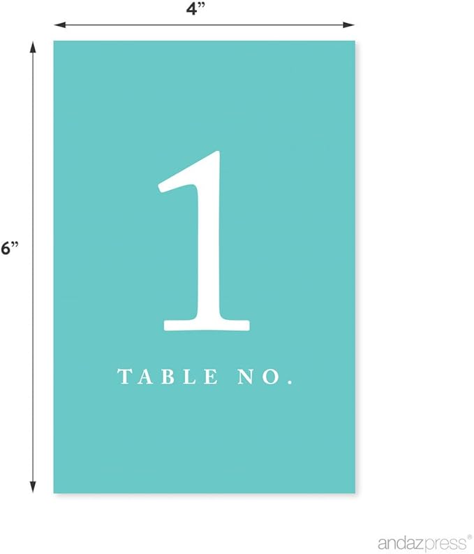 Andaz Press Table Numbers 1-20 on Perforated Paper, Diamond Blue, 4x6-inch - Image 2