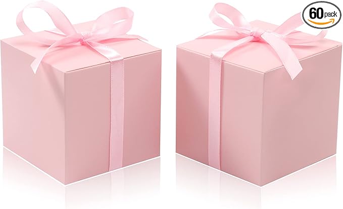 COTOPHER 60pcs Small Gift Boxes, Favor Boxes 2x2x2 inches Paper Gift Boxes by COTOPHER