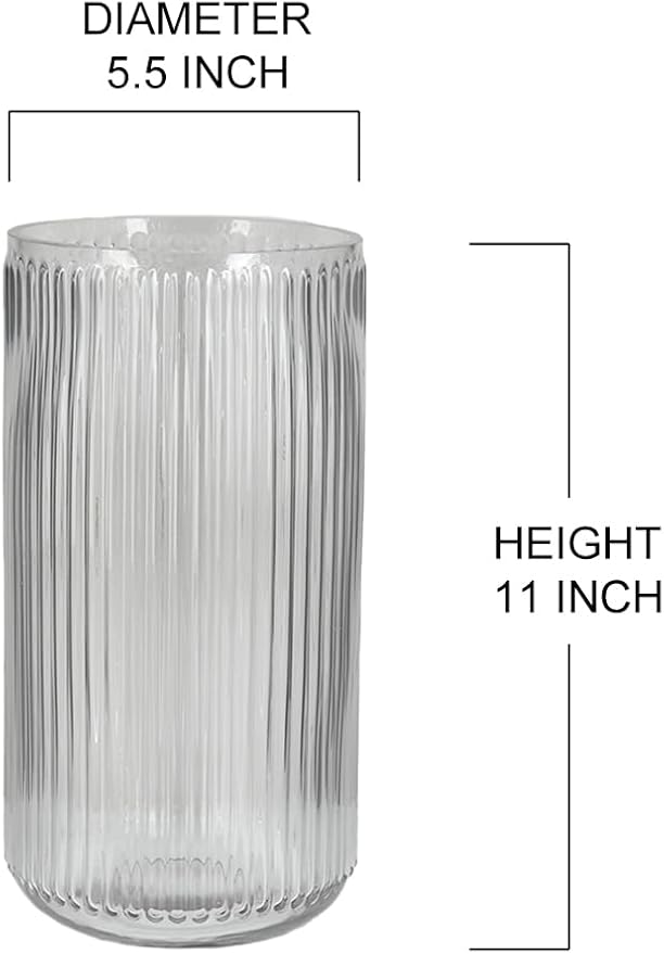 Serene Spaces Living Clear Pleated Glass Votive Holder, Decorative Centerpiece - Image 5