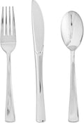 SUT 600PCS Silver Plastic Silverware, Plastic Silverware Heavy Duty, Disposable by SeeYouTomorrow