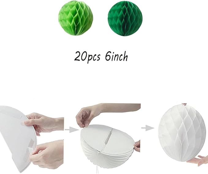 20pcs Honeycomb Flower Balls Party Honeycomb Balls Decoration Paper Flower - Image 2