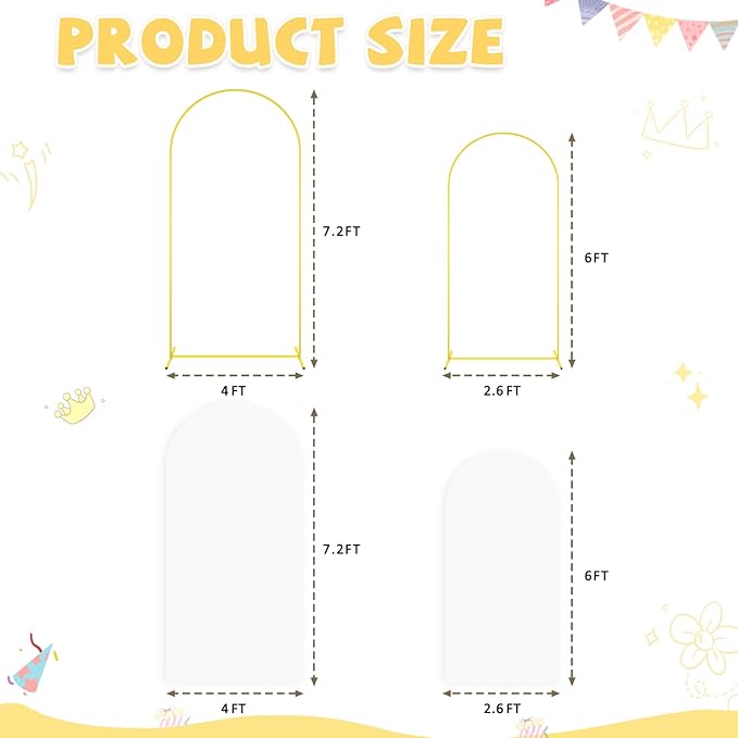 Metal Arch Backdrop Stand Set of 2 - Image 3