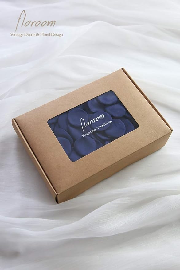 Floroom 500pcs Rose Petals Navy Blue Faux Silk Flower Petals - Image 6