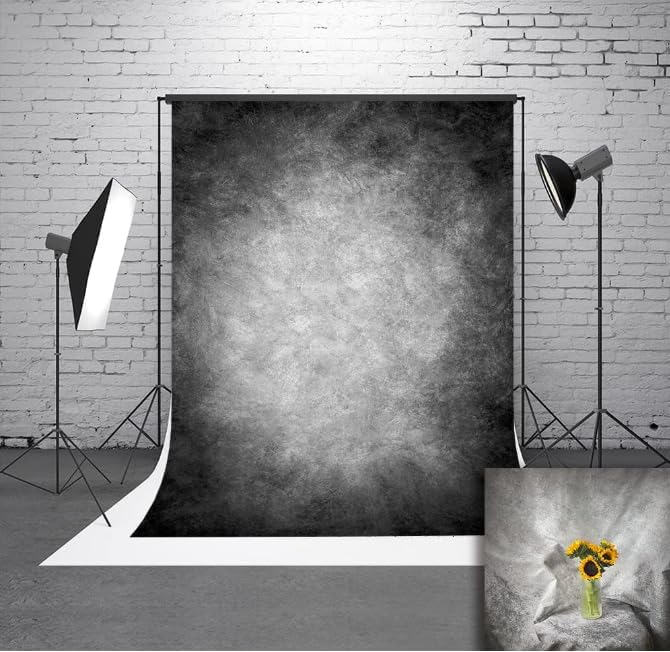 10x10ft Abstract Black Gray Portrait Photography Backdrops Photo Studio Prop - Image 2
