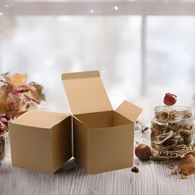 25 Pcs Brown Paper Gift Boxes, Small Candy Boxes Bulk, Goodie Treat Boxes - Image 5