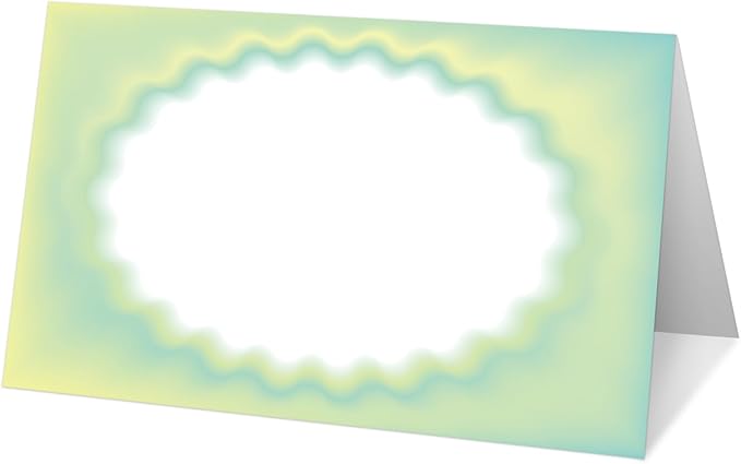 25 Color Gradient Place Cards for Table Seating, Colorful Wedding Name Place by Yuansail