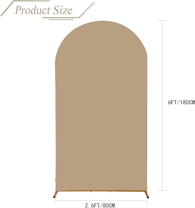 bricia Wedding Arch Backdrop Stand Cover, 6FT Double Sided Stretchy Arch Cover - Image 2