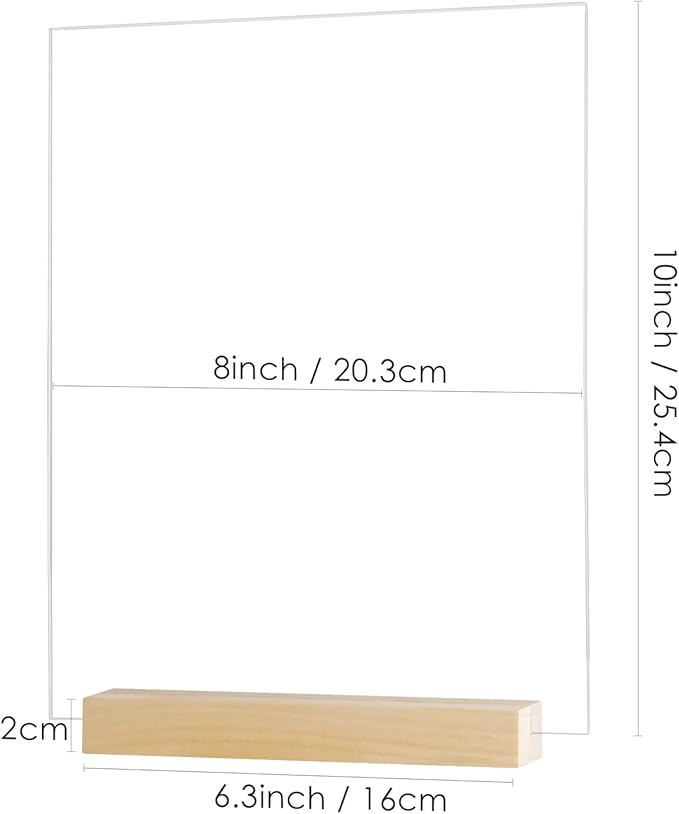 JINMURY 8x10 Inch Clear Acrylic Sign - Image 2