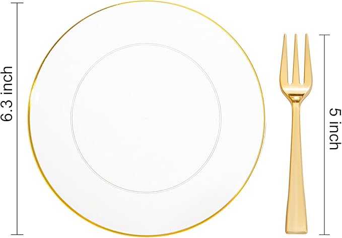 Festiva 200Pcs Clear Plastic Dessert Plates Disposable 6.3" - Image 2
