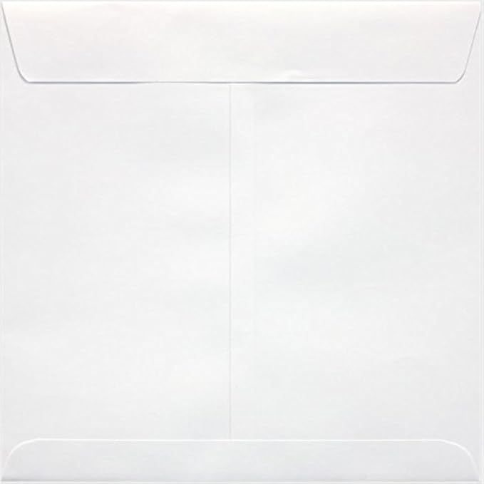 LUXPaper Square Invitation Envelopes | Peel & Press | 8" x 8" | White | 70lb. by LUXPaper