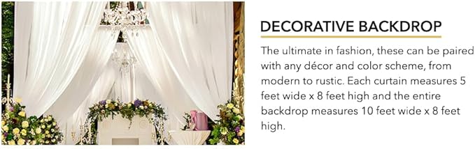 AK TRADING CO. 10 feet x 8 feet IFR Polyester Backdrop Drapes Curtains Panels - Image 8