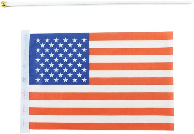 Small American Flags On Stick, Mini Handheld American USA Flag - Image 4