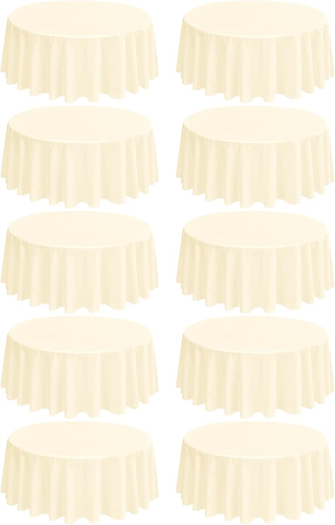 10 Pack Round Tablecloths by REWOMC