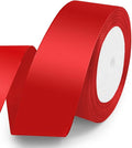 KMER LIFE 1-1/2 Inches x 25 Yards Red Satin Ribbon Solid Fabric Ribbons by KMERLIFE
