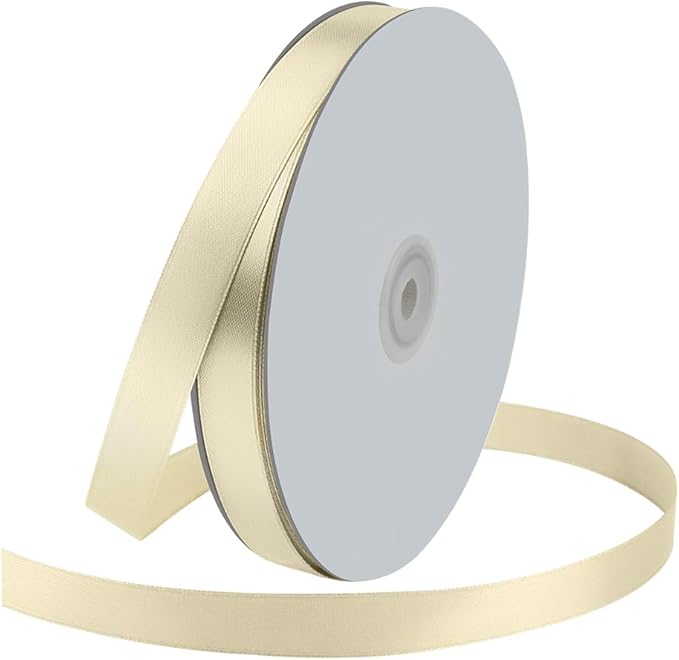 5/8" Wide x 100 Yards Single Face Polyester Satin Ribbon, Satin Ribbon by KMERLIFE