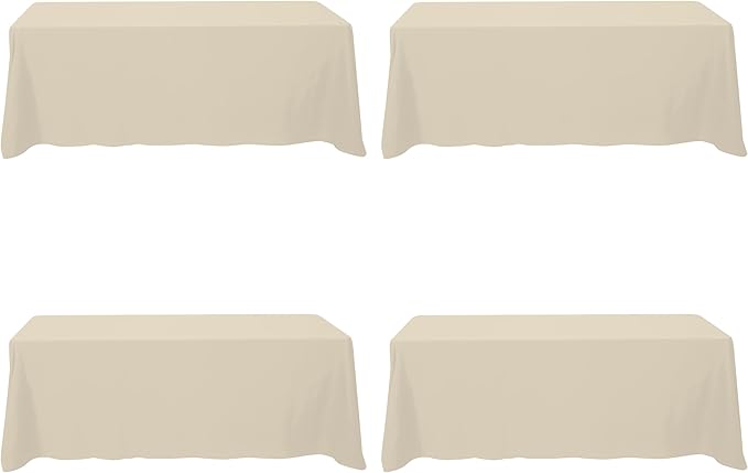 BRILLMAX 4 Pack Beige Tablecloths by BRILLMAX