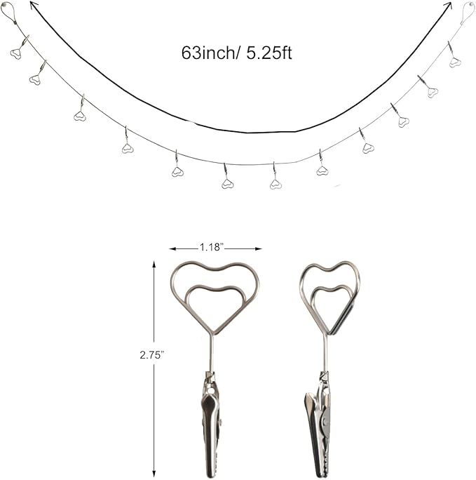 Multi-Purpose Steel Wall Hanging Photo Display Cable Wire Rod - Image 6