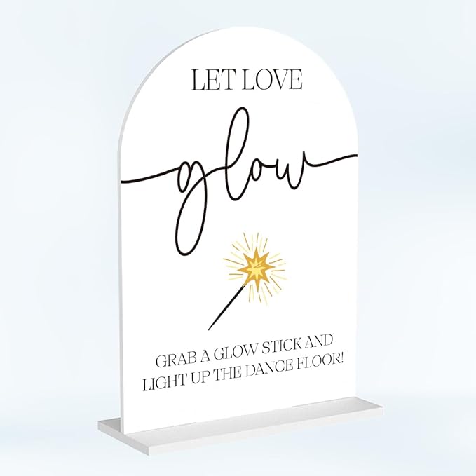 Wedding Glow Sticks Light Up Sticks Sign by Unknown