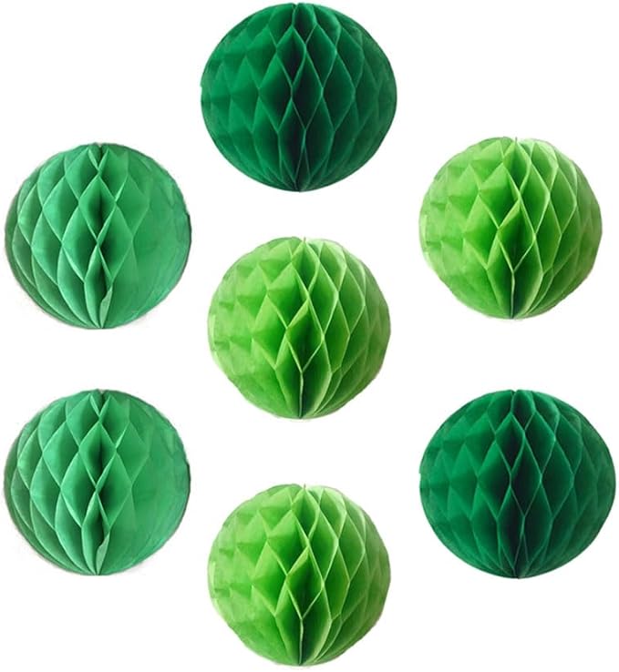 8pcs 10 inch Paper Honeycomb Balls Decorative Tissue Honeycomb Balls Paper Pom by ZGjoy