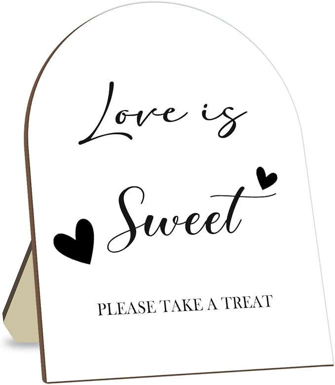 Love is Sweet Please Take A Treat, Dessert Table Sign, Minimalist Bridal Shower by CelebrateEveryMoment