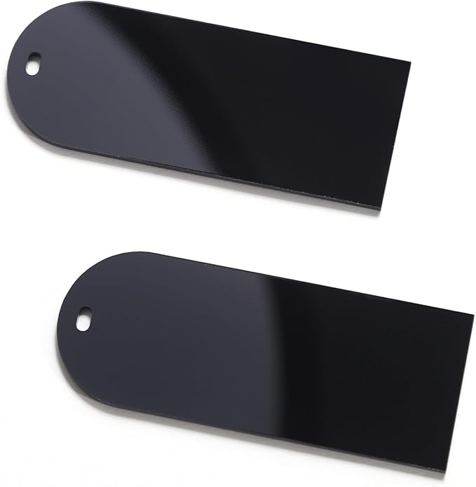 UNIQOOO 20 Pcs Black Acrylic Place Cards, 3.9x1.6 inches DIY Blank Hanging Tags - Image 3