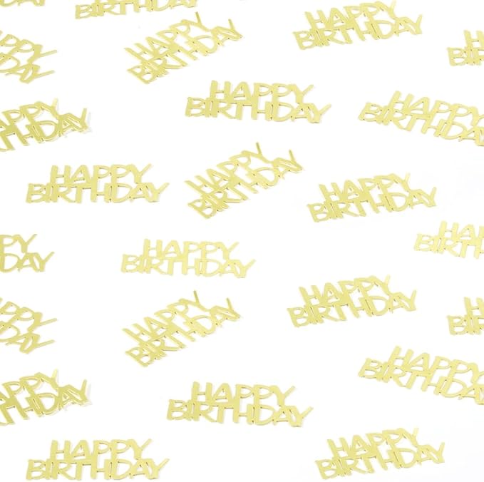 Gold Happy Birthday Confetti Birthday Party Decorations Baby/Adult Birthday - Image 2
