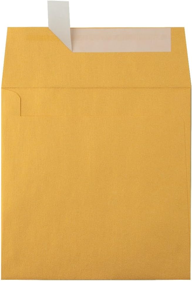 LUXPaper Square Invitation Envelopes | Peel & Press | 5 3/4" x 5 3/4" | Gold by LUXPaper