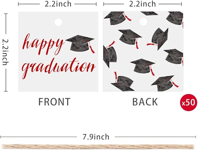 50 Pcs Graduation Gift Tags, Congrats Grad Party Favors Gift Tags - Image 2