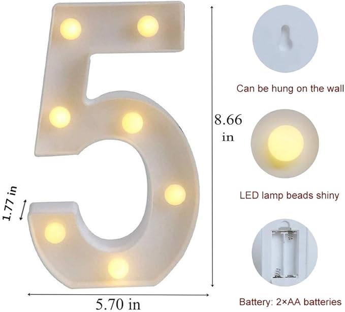 MUMUXI Marquee Light Up Letters | Large Light Up Numbers | Battery Powered and - Image 2