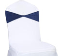 VDS Pack of 300 PCS | Navy Blue | Spandex Chair Sashes Bows Without Buckle | by VDS